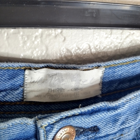 Free people We the Free Maggie Ripped Crop Straight Leg Jeans sz 31 - Picture 5 of 9